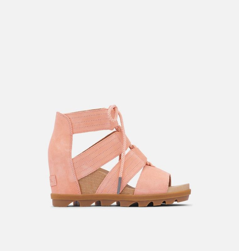 Womens Sandals Pink - Sorel Joanie™ II Lace Wedge - 624891-JGA